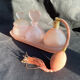 Set of vintage glass pink perfume bathroom jars