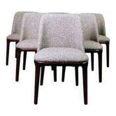 Ensemble de 6 chaises de salle à manger couleur sucre brun granola