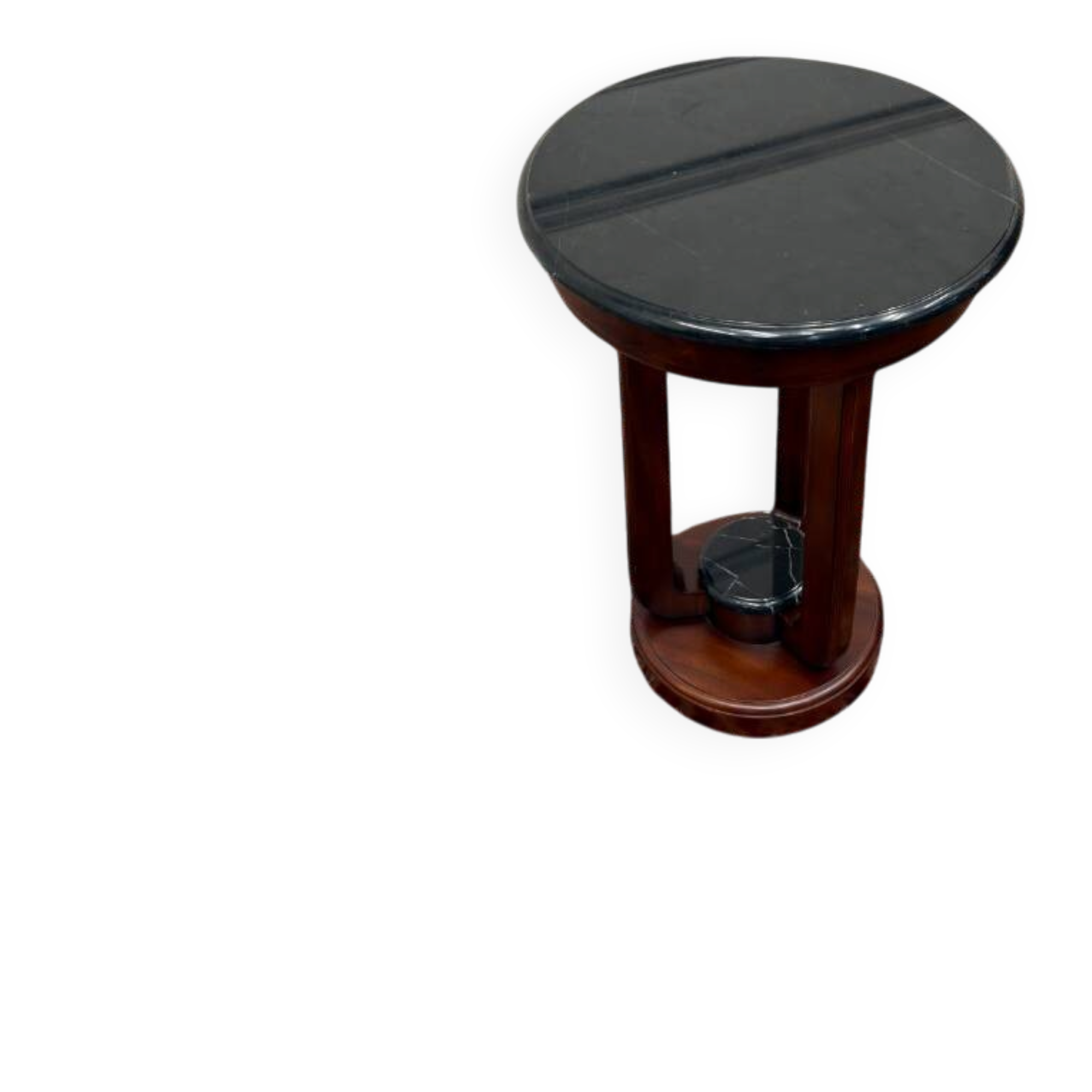 Table d'appoint Art Déco avec plateau en marbre