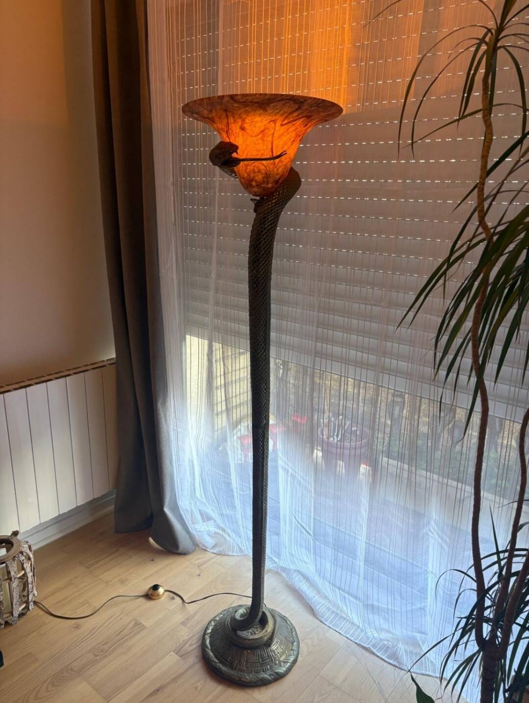 Edgar Brandt style lamp