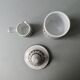 Ceramic sugar bowl and creamer by Emile Masson Vallauris, 1960s