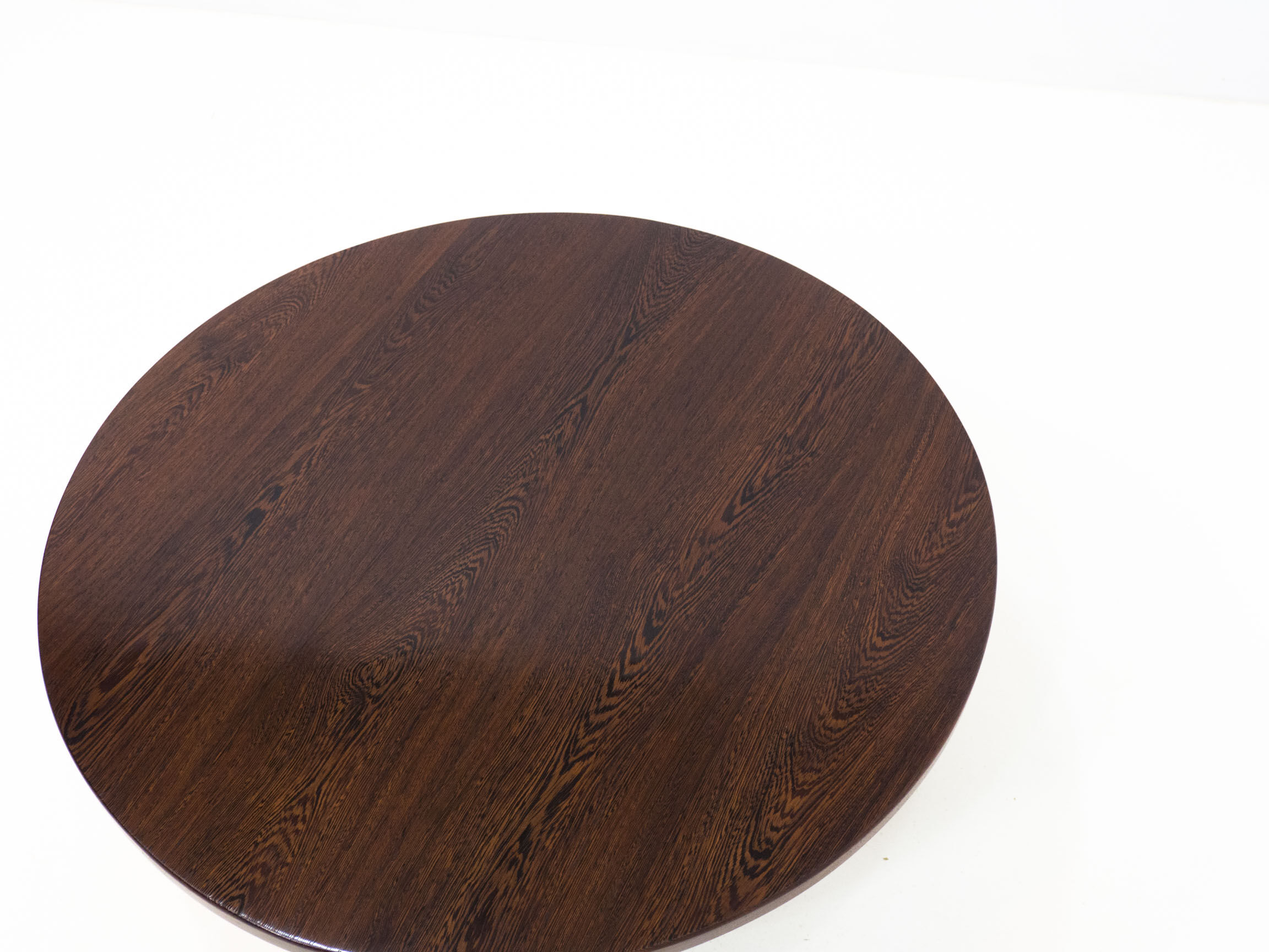 Vintage round wengé coffee table