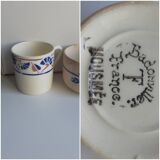 6 coffee cups Digoin Badonviller Sarreguemines