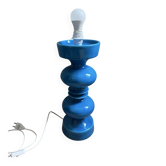Lampe bleue en céramique vintage