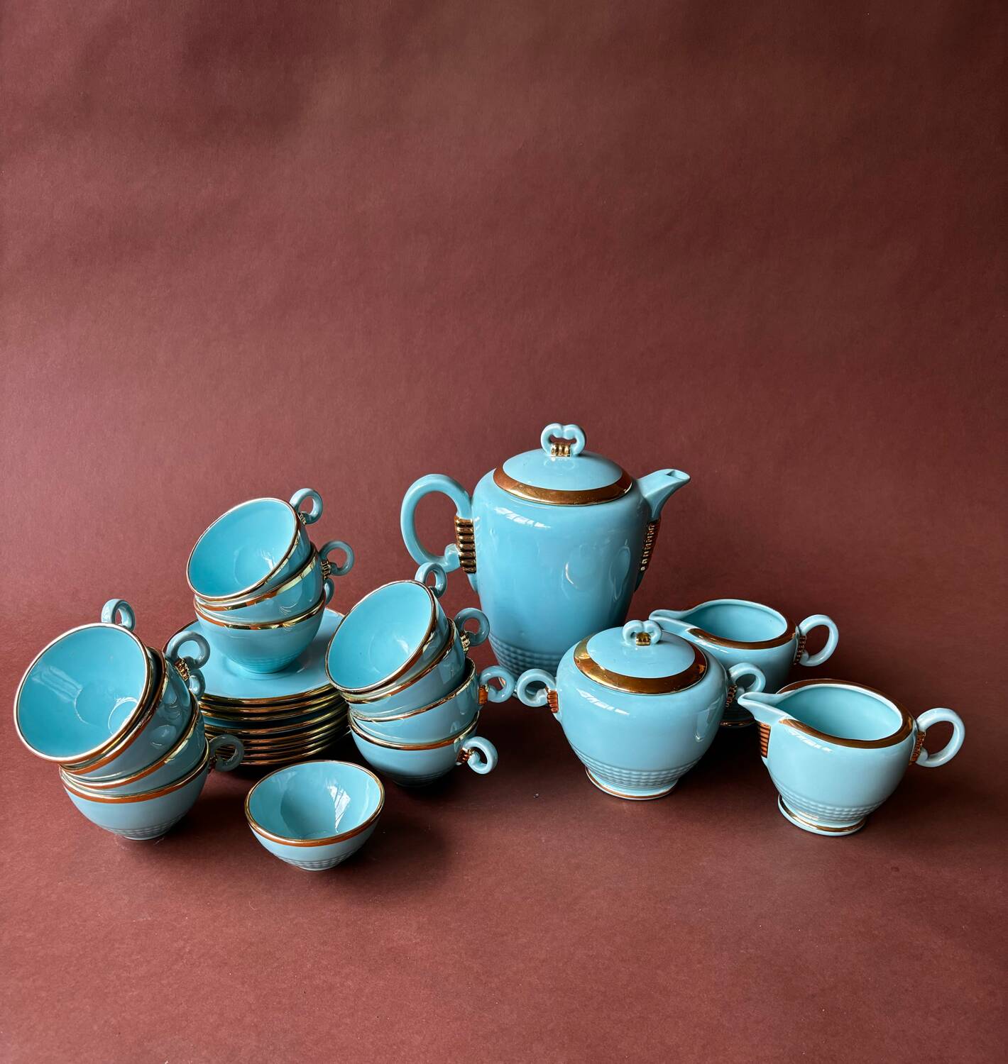 Saint-Clement art deco coffee service