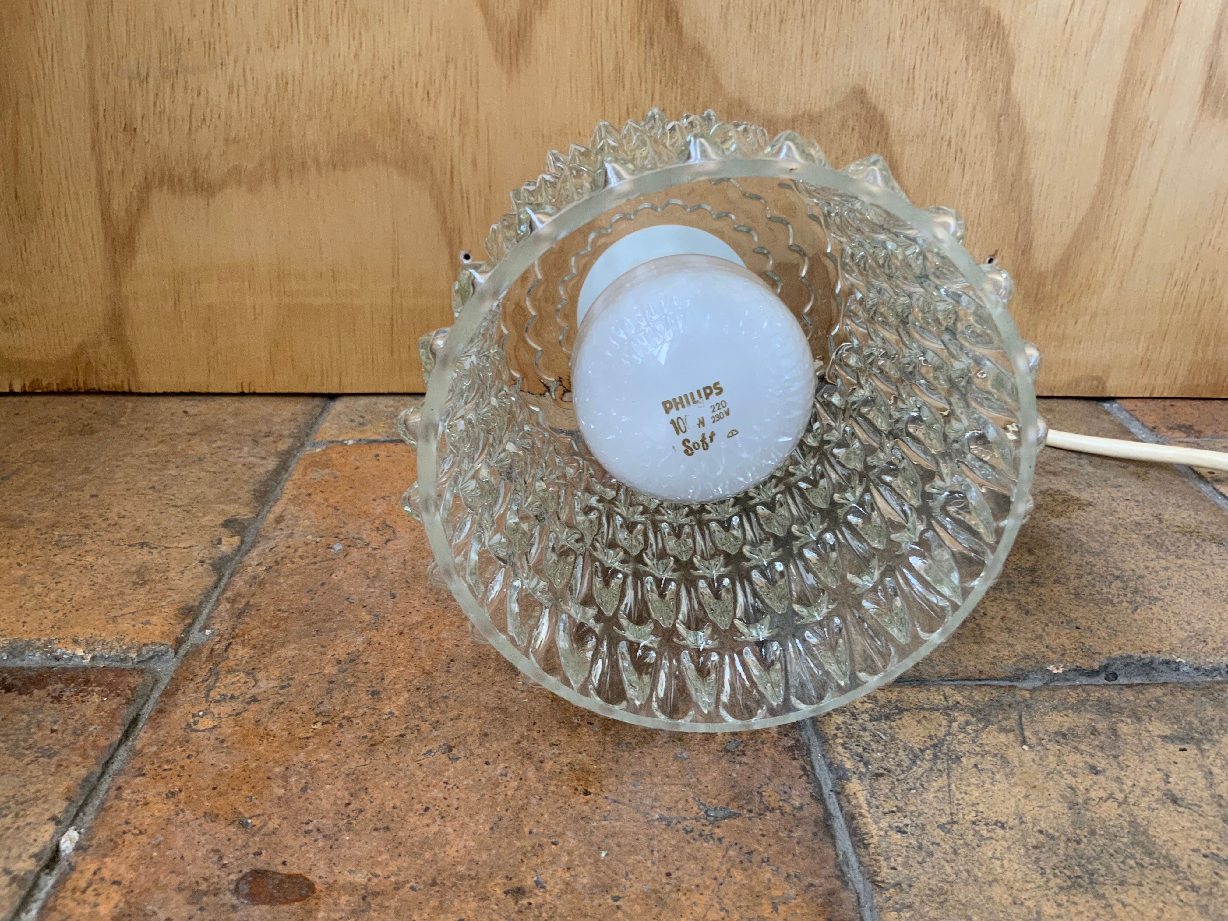 Vintage glass pendant lamp