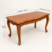 Louis XV coffee table in carved walnut