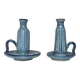 Pair of glazed ceramic candle holders Vilà Clara