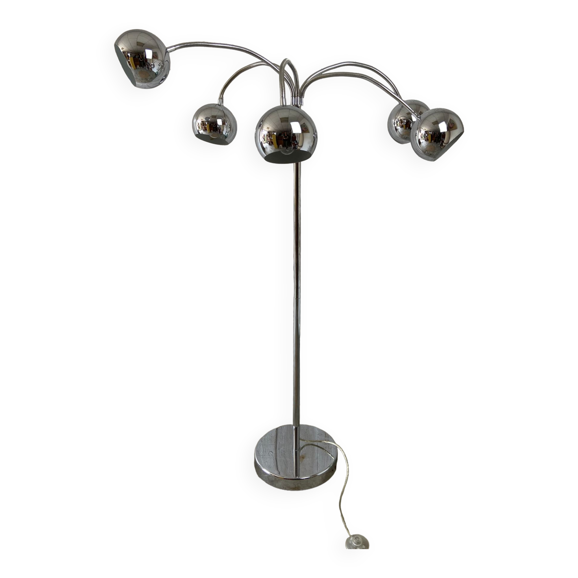 Vintage chrome floor lamp