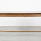 Antique French Farmhouse Dining Table in Oak with 2 Drawers