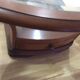 Table basse en merisier et verre