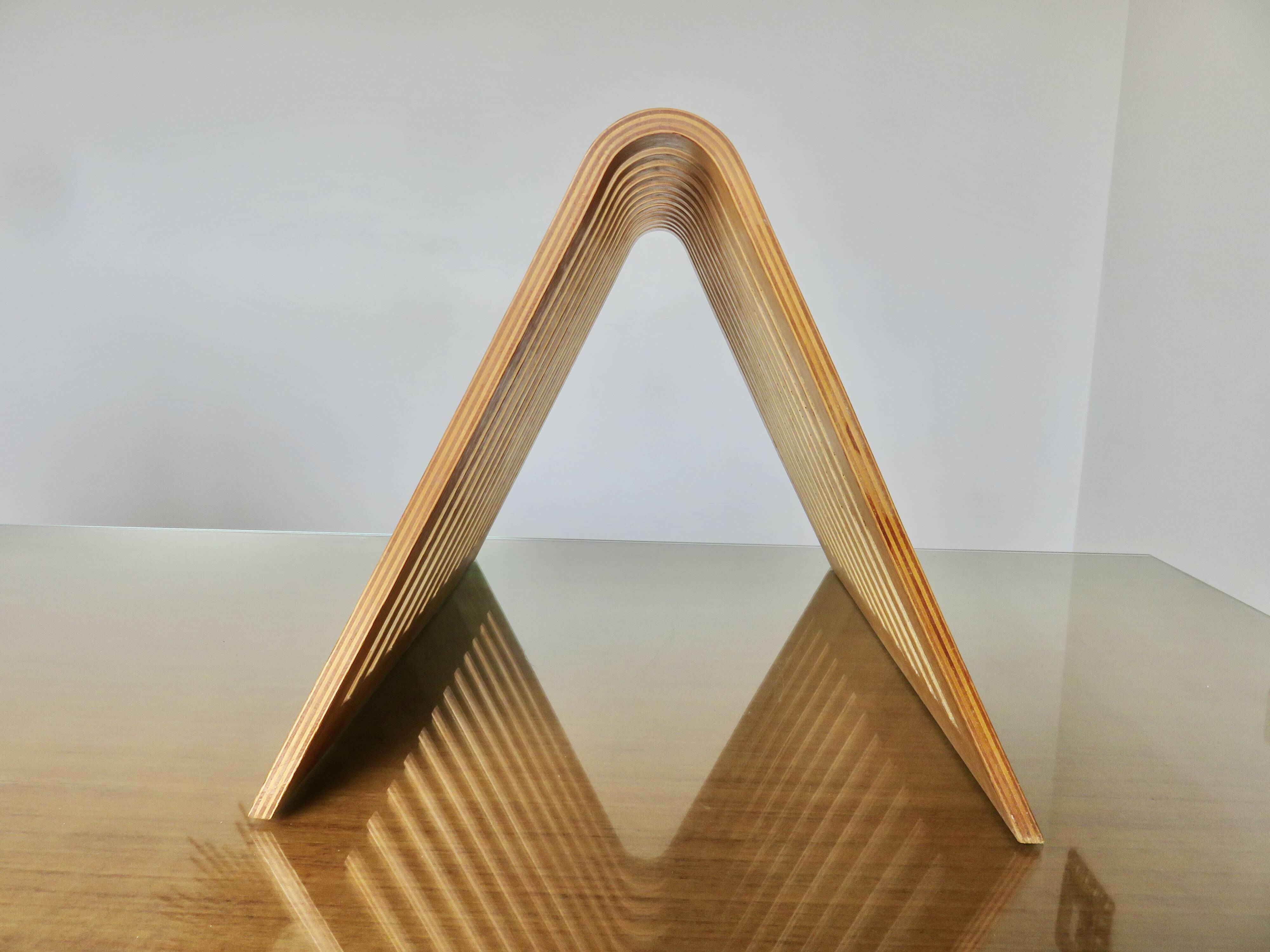 HABITAT magazine rack in bent wood 1980