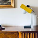 Space age yellow cubic table lamp, Italy 1970s