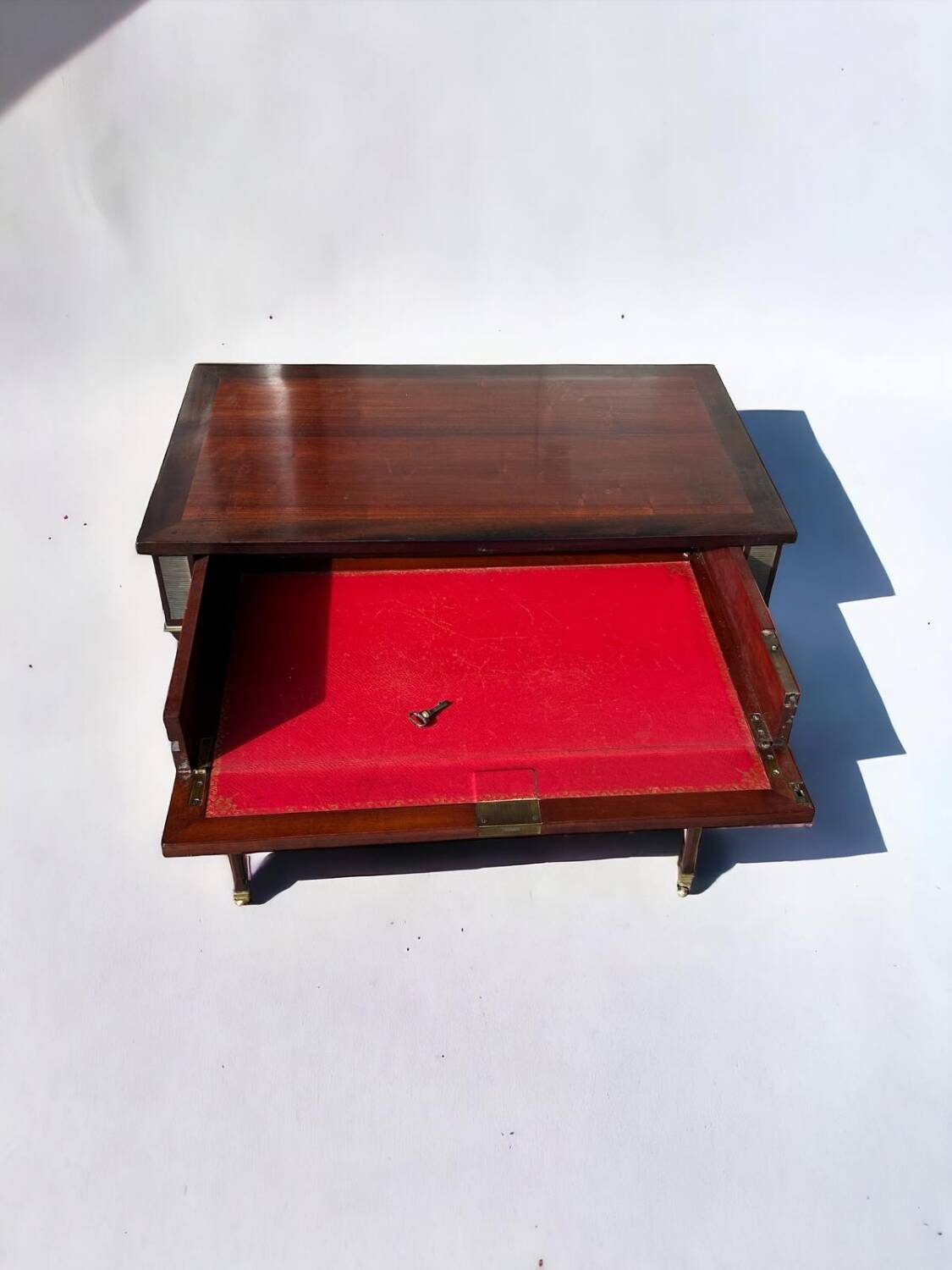 Console Table Writing Desk In Mahogany Louis XVI Style 20th Century Period