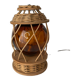 Lampe bois et osier vintage