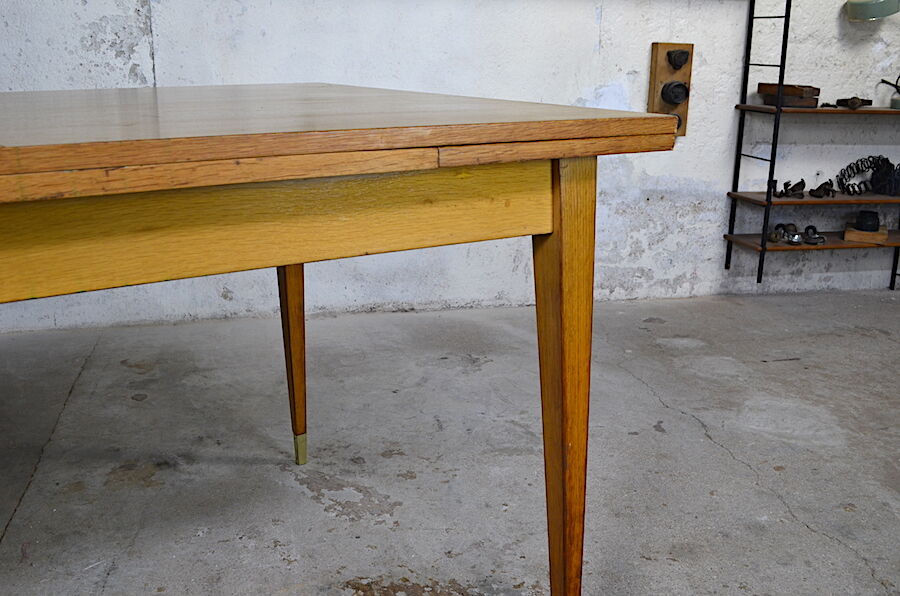 Table pierrette oak clear vintage 1960