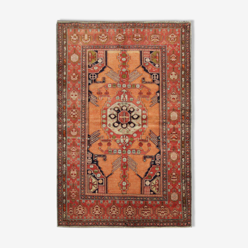 Antique Caucasian Handmade Wool Shirvan Rug 1890- 128x188cm