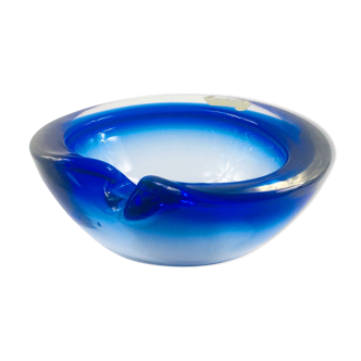 Grand cendrier ou bol Sommerso en verre de Murano par Flavio Poli, Italie, années 1960