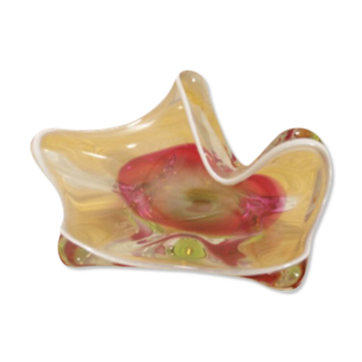 Vintage design glass flower