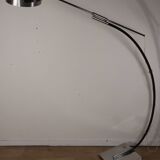 Vintage arc floor lamp with a chrome metal balance, 1970.