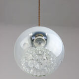 Vintage Murano Glass & Brass Pendant Lamp