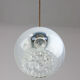Vintage Murano Glass & Brass Pendant Lamp