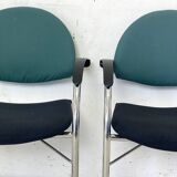 Pair of chairs model Onda edition VITRA Design Mario Bellini