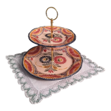 Silent display or servant Henriot Quimper model pink basket