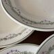 Set of 6 flat plates Longwy Loridan • French earthenware clay