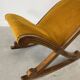 Small rocking stool – wood & velvet