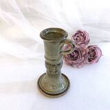 Handcrafted ceramic candle holder signed Blanot vintage France