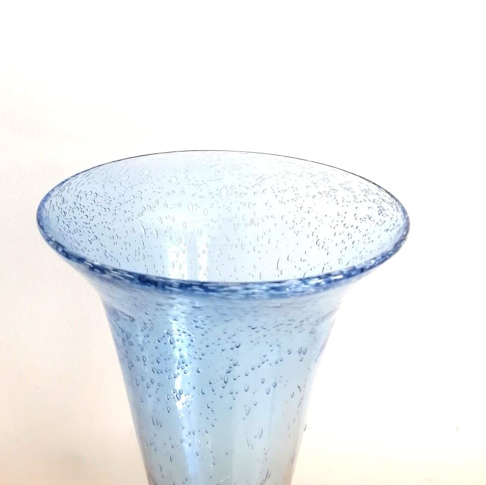 Biot bubble glass vase