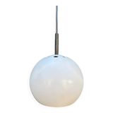 White metal eye ball pendant light by LITA vintage 1970