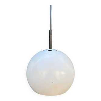 White metal eye ball pendant light by LITA vintage 1970