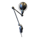 Jieldé desk lamp with 2 arms of 40cm and 25cm with a clamp base.
