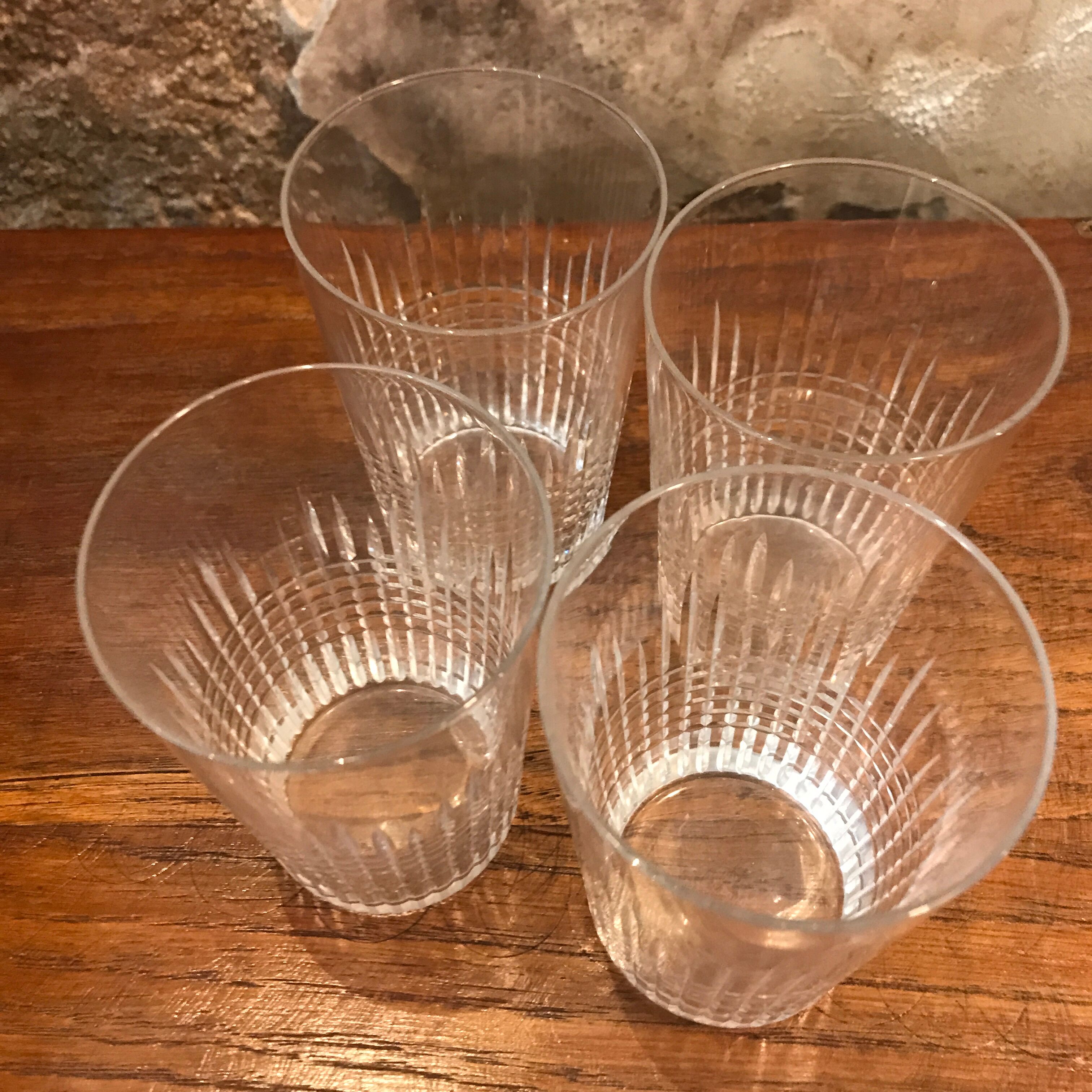 4 Baccarat glasses