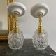 Paire d’appliques murales avec globes vintage en verre