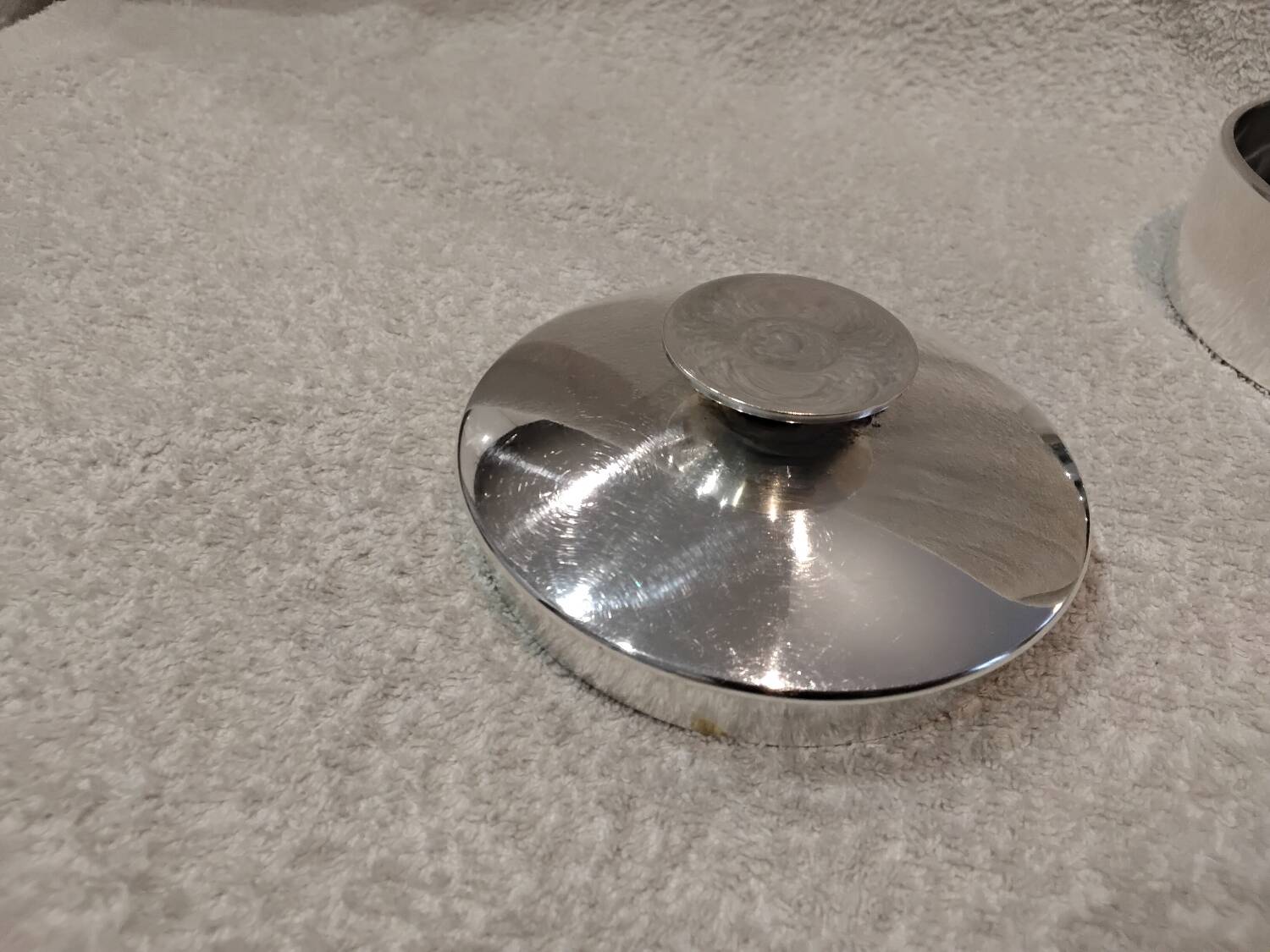 Silver metal sugar bowl silversmith Christofle model Mercury Sabattini