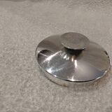 Silver metal sugar bowl silversmith Christofle model Mercury Sabattini