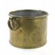 Art Deco flowerpot holder, grained pewter, Poland, 1970s