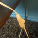 Wooden and cane foot lamp from the 60s
