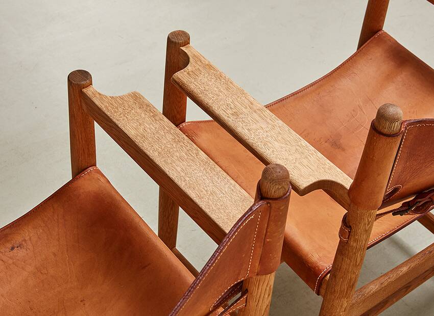 Borge Mogensen Pair of Model 3238 Spanish Dining Chairs for Fredericia 1964
