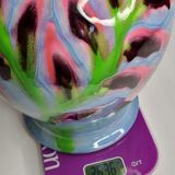 Ricard enamelled ceramic vase, signed, 28 cm