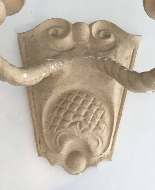 Pair of plaster wall lights