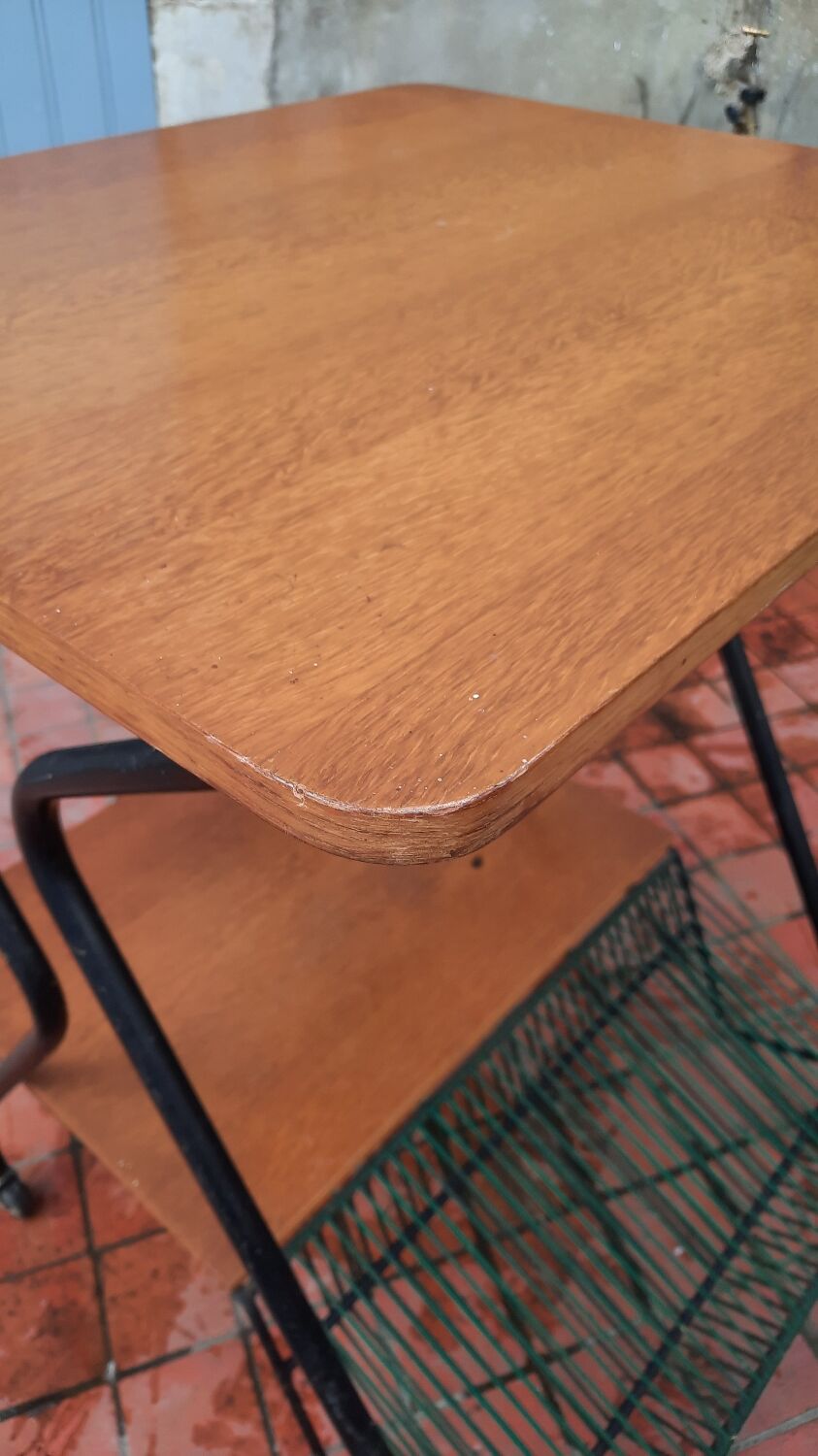 Trolley on wheels with vinyl door