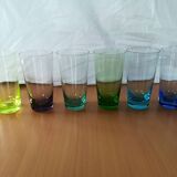 Set of 6 colored glasses