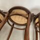 4 anciennes chaises de bistrot début 19 eme Josef Hoffmann bois cannage