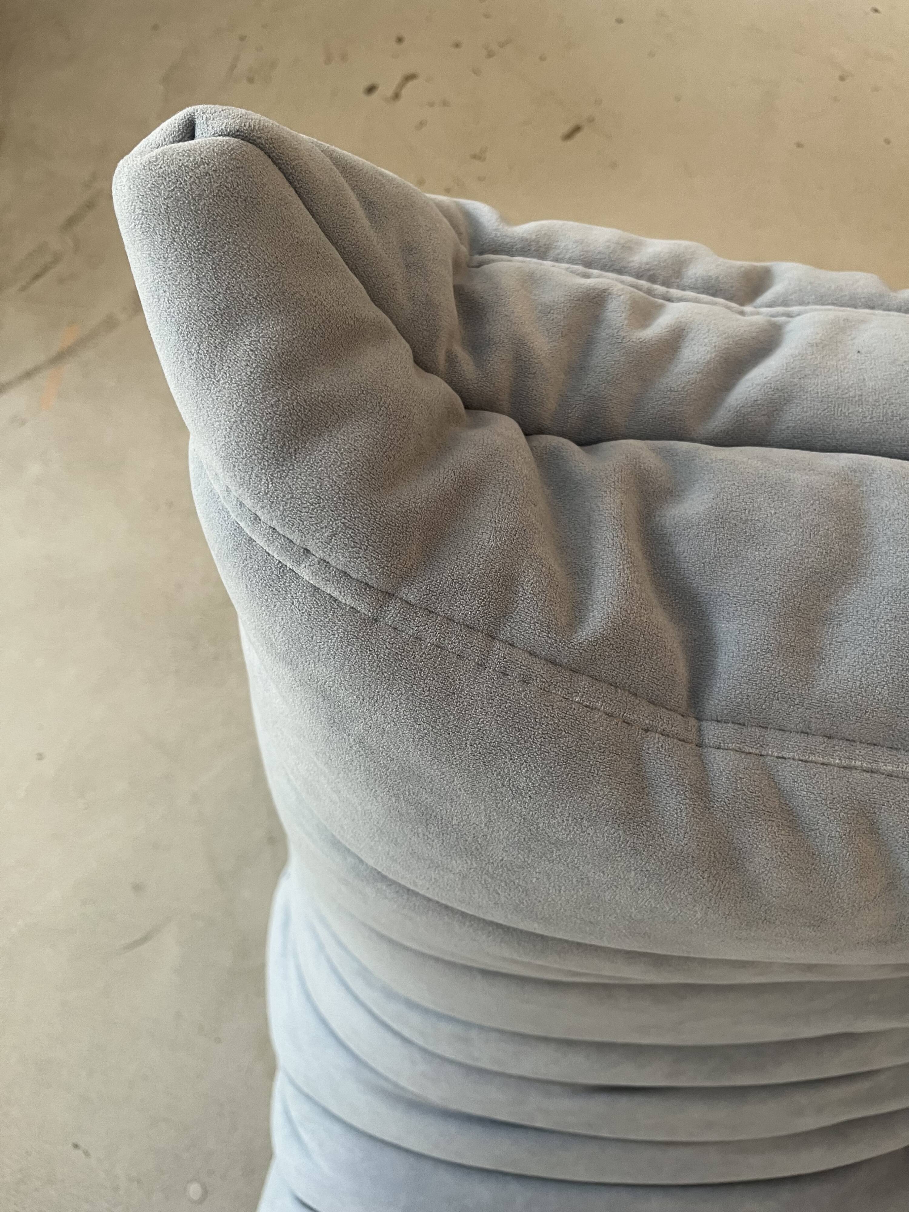 Blue Togo armchair by Michel Ducaroy for Ligne Roset