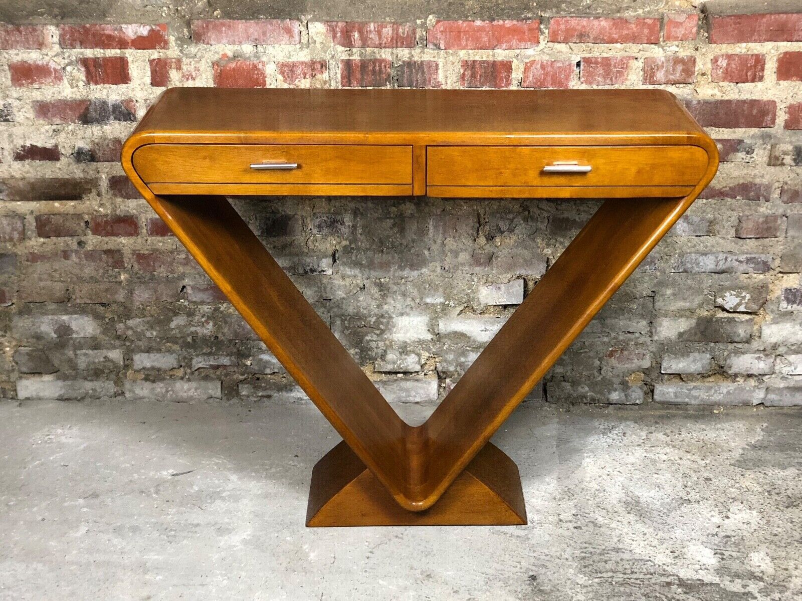 Art deco style console with 2 drawers