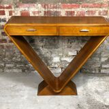 Art deco style console with 2 drawers